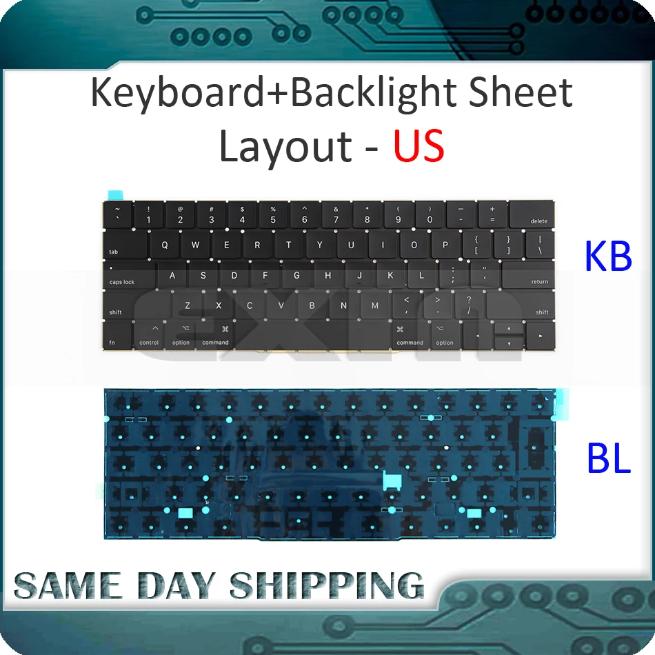 Фото Новая клавиатура A1706 США Английский с подсветкой для Macbook Pro Retina 13 - купить