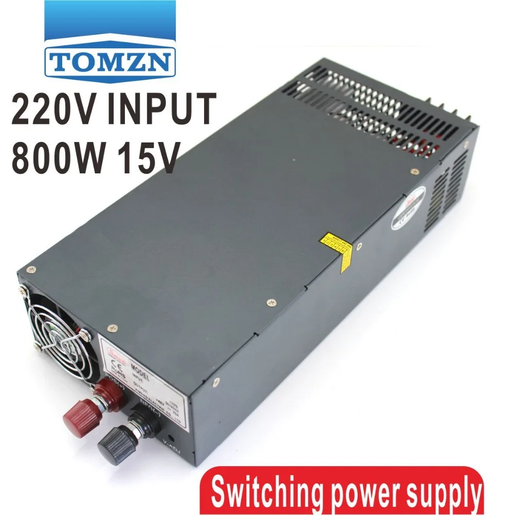800W 0~15V adjustable 54A 220V INPUT Single Output Switching power supply for LED Strip light AC to DC
800W 0~15V adjustable 54A 220V INPUT Single Output Switching power supply for LED Strip light AC to DC