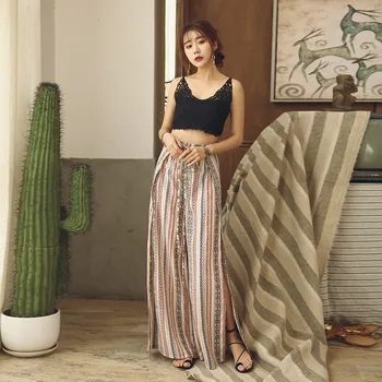 2018 Women Fashion Wide Leg Pants Capris Holiday Bohemia Printed Pants Ladies Sexy High Split High Waist Loose Trousers Pantlone
2018 Women Fashion Wide Leg Pants Capris Holiday Bohemia Printed Pants Ladies Sexy High Split High Waist Loose Trousers Pantlone