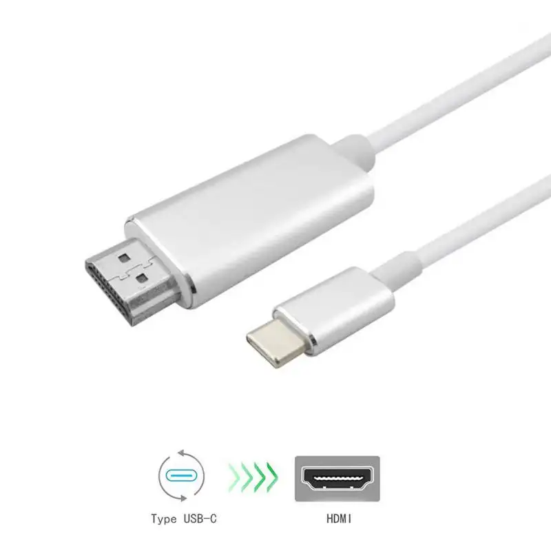Фото 2m USB-C Type C к HDMI 4K HD кабель адаптер для iMac MacBook Pro Galaxy S8 S9 Note8 Dell XPS USB3.1 Преобразование