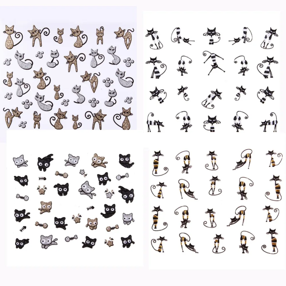 TocassJo 5 Sheets 3D Cute Cat Stickers Nail Art Self Adhesive Nail Stickers Cat Decoration Nails Salon 
TocassJo 5 Sheets 3D Cute Cat Stickers Nail Art Self Adhesive Nail Stickers Cat Decoration Nails Salon