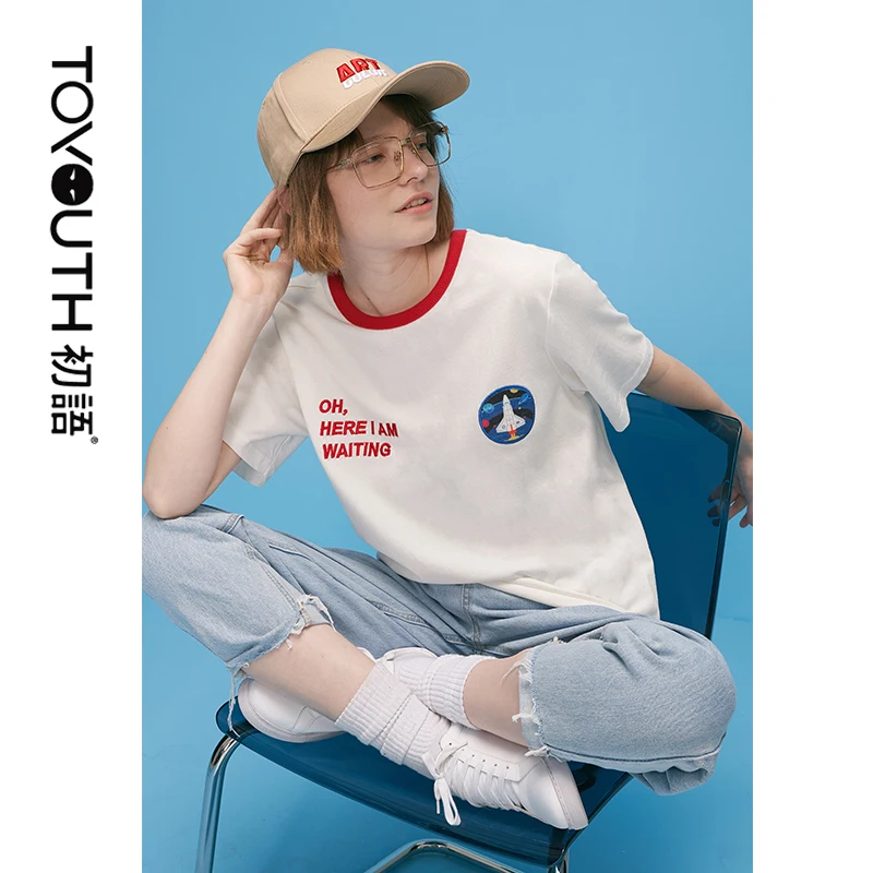 Toyouth Korean Style T-shirts for Women Funny Printed Short Sleeve T Shirt 2019 Summer Casual O Neck Letter Tees Loose Camisetas
Toyouth Korean Style T-shirts for Women Funny Printed Short Sleeve T Shirt 2019 Summer Casual O Neck Letter Tees Loose Camisetas