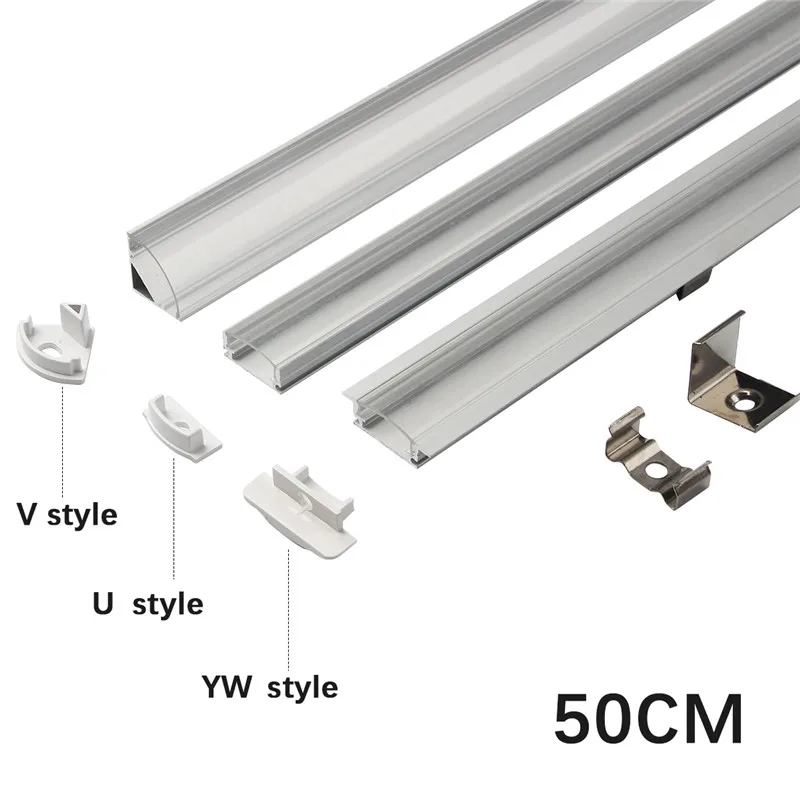 1set 50cm U/V/YW Style Shaped LED Bar Light Aluminium Profile Transparent Cover End Up for LED Strip Light Parts
1set 50cm U/V/YW Style Shaped LED Bar Light Aluminium Profile Transparent Cover End Up for LED Strip Light Parts