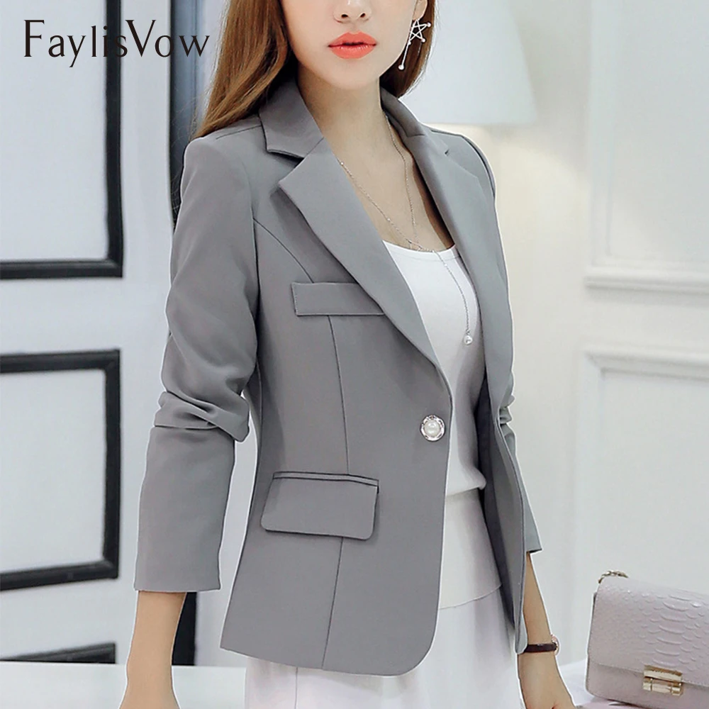 Faylisvow Blazer Woman Jacket Long Sleeve Slim Office Lady Suit Autumn Winter Korean Style Solid Gray Red Black Business Blazers
Faylisvow Blazer Woman Jacket Long Sleeve Slim Office Lady Suit Autumn Winter Korean Style Solid Gray Red Black Business Blazers