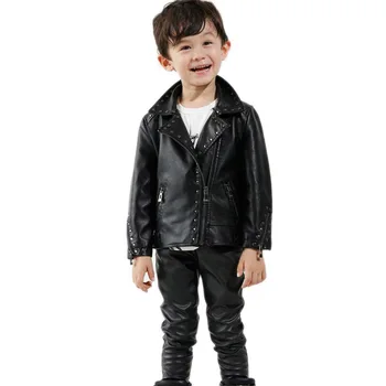 2018 New Turn Down Collar Revit Kids PU Leather Jackets Classic Oblique Zipper Motorcycle Jacket Casual Kids Leather Jackets
2018 New Turn Down Collar Revit Kids PU Leather Jackets Classic Oblique Zipper Motorcycle Jacket Casual Kids Leather Jackets