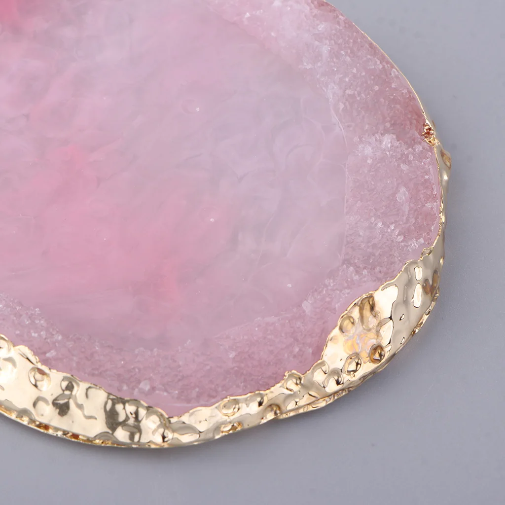 MagiDeal PartyDecor Store-4x Resin Imitation agate nail art Palette drink coaster cup mat ornaments