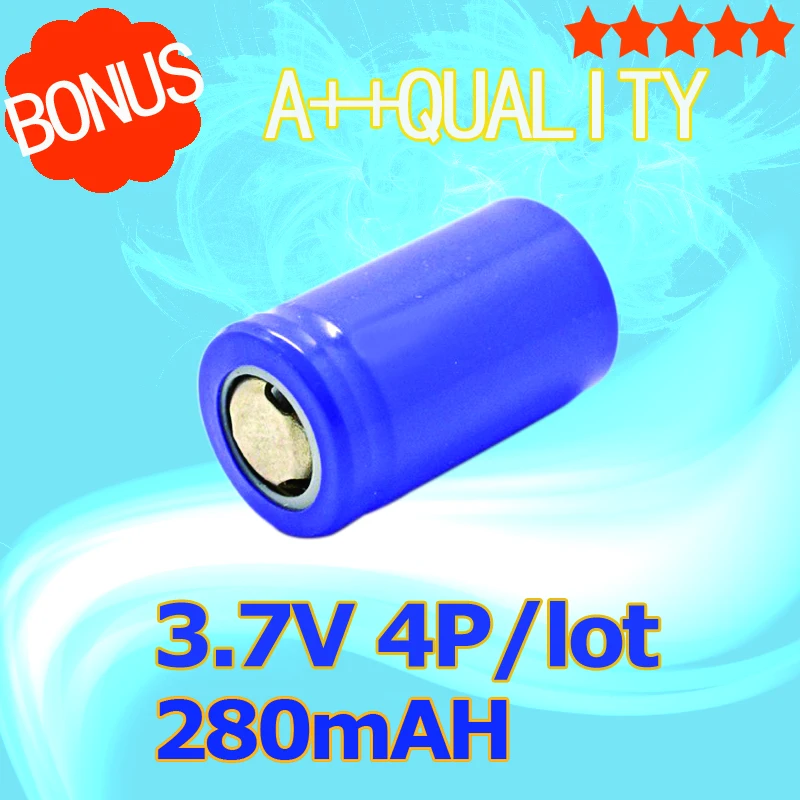 Golooloo 14250 4Pcs/Lot 3.7V 280mAh Li-ion Rechargeable Battery High safety industrial use
Golooloo 14250 4Pcs/Lot 3.7V 280mAh Li-ion Rechargeable Battery High safety industrial use