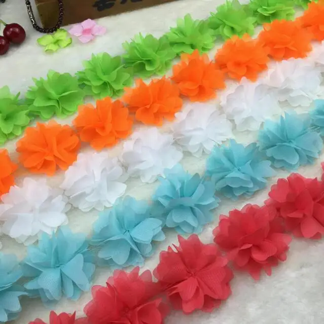 510pcs Flowers(30yards) 3D 5 Leaves Chiffon Cluster Flowers Lace Dress Decoration Lace Fabric Applique Trimming Sewing Supplies
510pcs Flowers(30yards) 3D 5 Leaves Chiffon Cluster Flowers Lace Dress Decoration Lace Fabric Applique Trimming Sewing Supplies