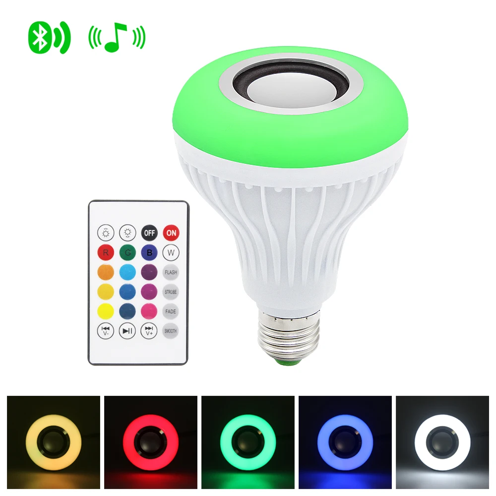 ANBLUB Smart E27 LED RGB RGBW Bulb With Remote Control Wireless Bluetooth Speaker Music Playing Audio Flash Dimmable Light Lamp
ANBLUB Smart E27 LED RGB RGBW Bulb With Remote Control Wireless Bluetooth Speaker Music Playing Audio Flash Dimmable Light Lamp