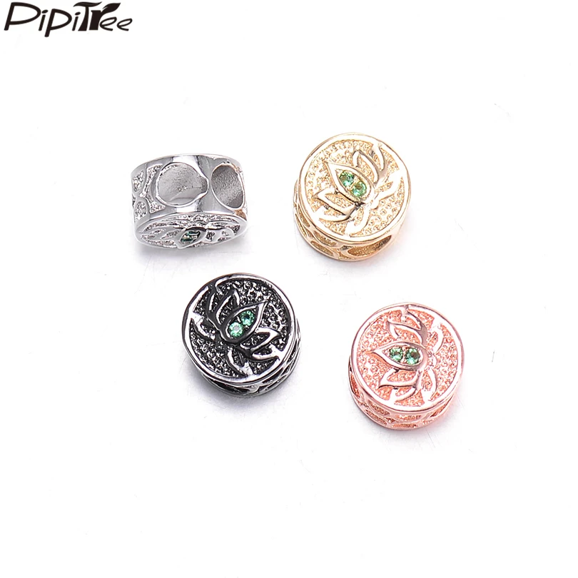 Pipitree Wholesale 5pcs/lot Lotus Carved Green CZ Zircon Round Beads for Jewelry Making Double Hole Bracelet DIY Slider Beads
Pipitree Wholesale 5pcs/lot Lotus Carved Green CZ Zircon Round Beads for Jewelry Making Double Hole Bracelet DIY Slider Beads