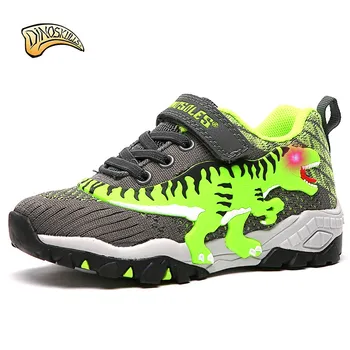 Dinoskulls Spring Boy Shoes Glowing Sneakers Running Led Shoes Children Light Up Breathable Sport Dinosaur Shoes for Boys 27-34
Dinoskulls Spring Boy Shoes Glowing Sneakers Running Led Shoes Children Light Up Breathable Sport Dinosaur Shoes for Boys 27-34