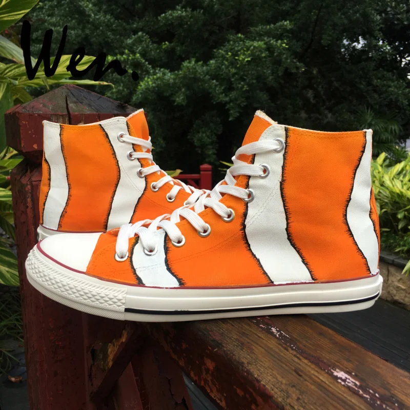 Wen Design Customize Clownfish Sea Animals Sneakers Hand Painted High Top Canvas Skateboard Shoes Outdoor Sport Trainers
Wen Design Customize Clownfish Sea Animals Sneakers Hand Painted High Top Canvas Skateboard Shoes Outdoor Sport Trainers