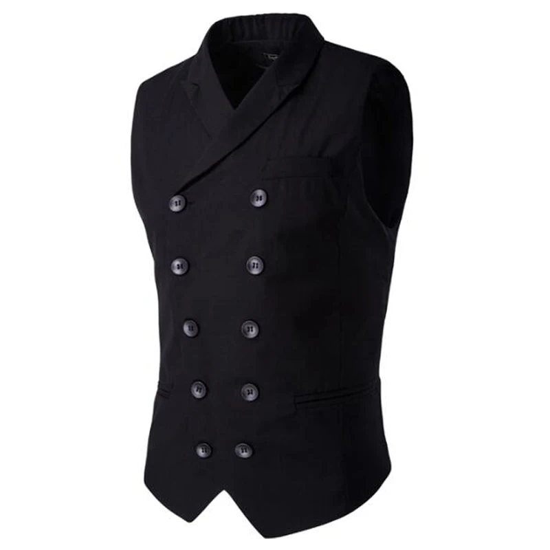 2016 Hot Men's Clothing Slim Masculino Cotton Double Breasted Sleeveless Jacket Waistcoat Suit Collar Men Suit Vest
2016 Hot Men's Clothing Slim Masculino Cotton Double Breasted Sleeveless Jacket Waistcoat Suit Collar Men Suit Vest