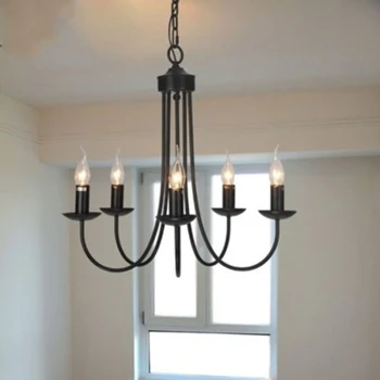 European iron candle chandelier E14 5 heads For living room bedroom dining room hanging lamps retro garden bar Home Chandelier
European iron candle chandelier E14 5 heads For living room bedroom dining room hanging lamps retro garden bar Home Chandelier