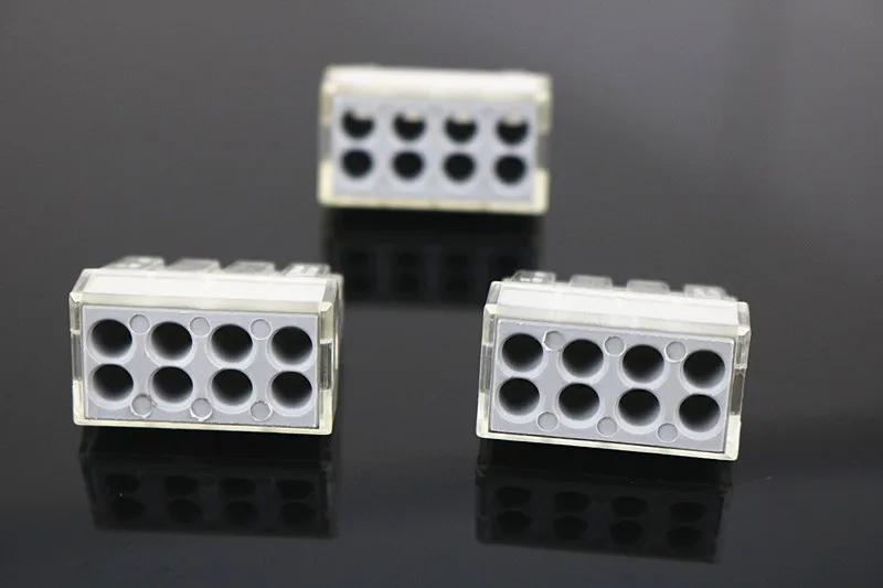 (773-108) Universal Compact Push Wire Connector For Junction Box 8 Pin Conductor Terminal Block For AWG 18-14 /PCT 108
(773-108) Universal Compact Push Wire Connector For Junction Box 8 Pin Conductor Terminal Block For AWG 18-14 /PCT 108