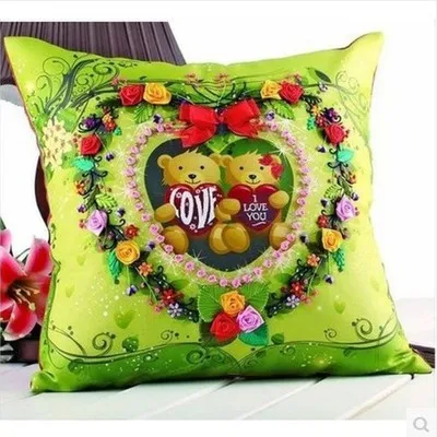 DIY 3D Embroidery Cross Stitch Ribbon Cushion Pillow Case Cover Materials Non-finished
DIY 3D Embroidery Cross Stitch Ribbon Cushion Pillow Case Cover Materials Non-finished