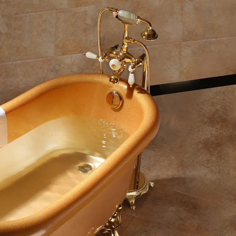 Natural jade bathtub, shower faucet, wall cylinder, floor shower, brass, gold, imperial cylinder, faucet
Natural jade bathtub, shower faucet, wall cylinder, floor shower, brass, gold, imperial cylinder, faucet