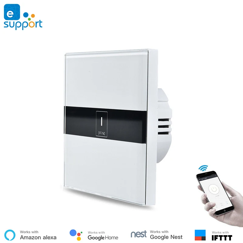 Ewelink APP wifi control EU touch wall switch Compatible with IFTTT ,Google home ,Echo voice control,1gang ,2gang ,3gang Support
Ewelink APP wifi control EU touch wall switch Compatible with IFTTT ,Google home ,Echo voice control,1gang ,2gang ,3gang Support