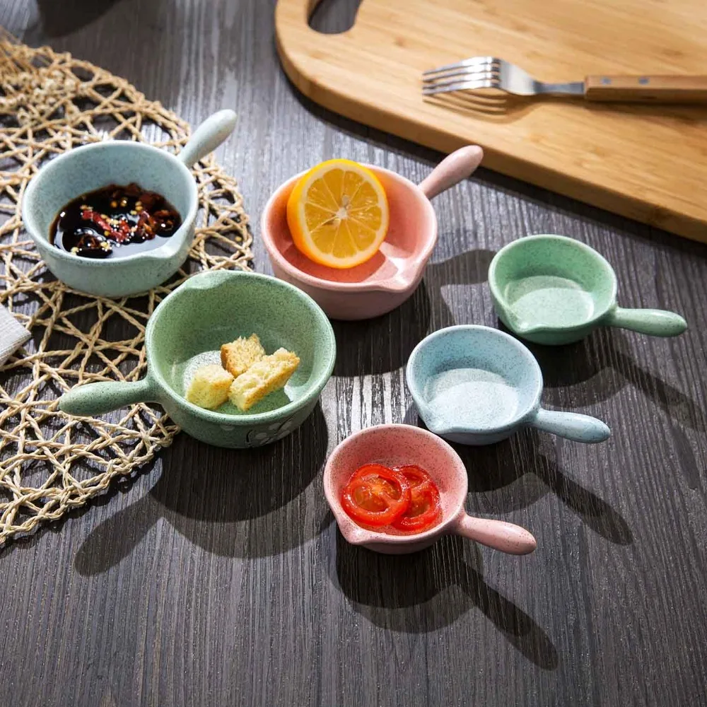 OTHERHOUSE Seasoning Sauce Dish Ceramic Plate with Handle Side Plates Butter Soy Dishes Flavor Tray Kitchen Tableware Saucer
OTHERHOUSE Seasoning Sauce Dish Ceramic Plate with Handle Side Plates Butter Soy Dishes Flavor Tray Kitchen Tableware Saucer
