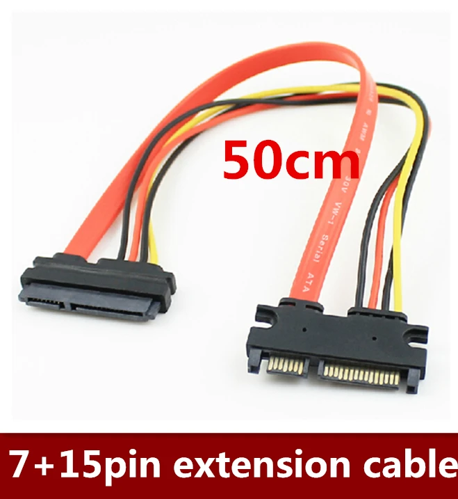2 шт./лот Высокое качество 7 + 15 удлинитель, SATA 22Pin удлинитель 50 см Бесплатная доставка
2 шт./лот Высокое качество 7 + 15 удлинитель, SATA 22Pin удлинитель 50 см Бесплатная доставка