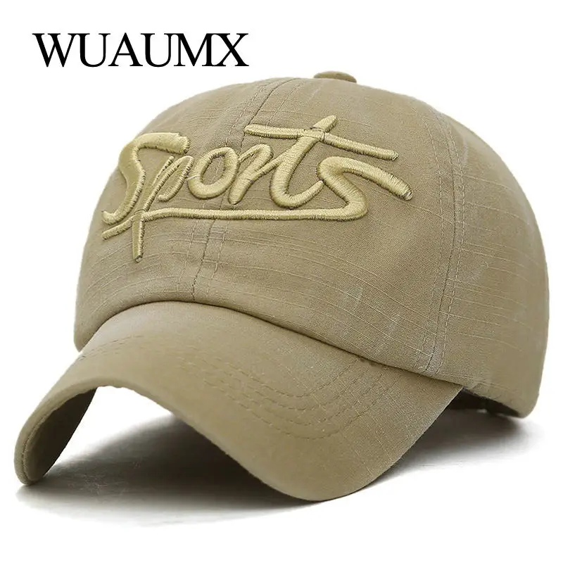 Wuaumx Spring Summer Baseball Caps For Men Sunshade For Male Washed Cotton Embroidery Sports Outdoor Cap Sunblock Casquette
Wuaumx Spring Summer Baseball Caps For Men Sunshade For Male Washed Cotton Embroidery Sports Outdoor Cap Sunblock Casquette