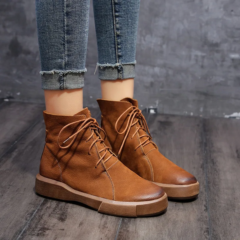 High Quality Winter Boots Women 2018 Black Ankle Boots For Women Lace Up Genuine Leather Shoes Retro Martin Boots Bota Feminina
High Quality Winter Boots Women 2018 Black Ankle Boots For Women Lace Up Genuine Leather Shoes Retro Martin Boots Bota Feminina