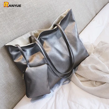 Black Female Bolso Grande Casual Tote Soft Pu Leather Ladies Handbags Set Women Shoulder Bags+Purses Large Capacity Shopping Bag
Black Female Bolso Grande Casual Tote Soft Pu Leather Ladies Handbags Set Women Shoulder Bags+Purses Large Capacity Shopping Bag