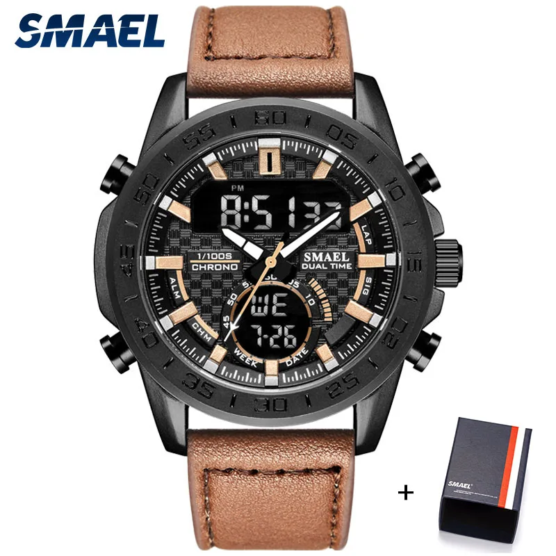 SMAEL Casual Sport Watches For Men Fashion Military Digital Watch Men Quartz Watches Relogio Masculino 1407 Leather Wristwatch
SMAEL Casual Sport Watches For Men Fashion Military Digital Watch Men Quartz Watches Relogio Masculino 1407 Leather Wristwatch