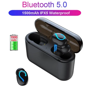 NAIKU TWS Wireless Bluetooth Earphones 5.0 Stereo Earbud Headset Wireless Headphone with charging box 1500 mAh power bank
NAIKU TWS Wireless Bluetooth Earphones 5.0 Stereo Earbud Headset Wireless Headphone with charging box 1500 mAh power bank