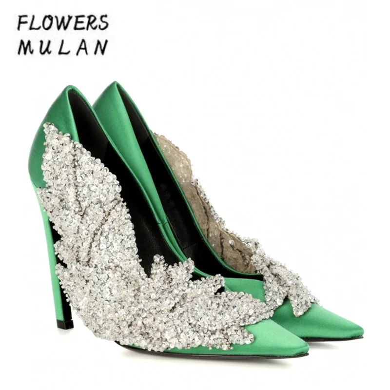 Extremely Pointed Toe Crystal-embellished Satin Pumps Party Wedding Chic Women Shoes Street Fashion Runways Gladiators Woman
Extremely Pointed Toe Crystal-embellished Satin Pumps Party Wedding Chic Women Shoes Street Fashion Runways Gladiators Woman