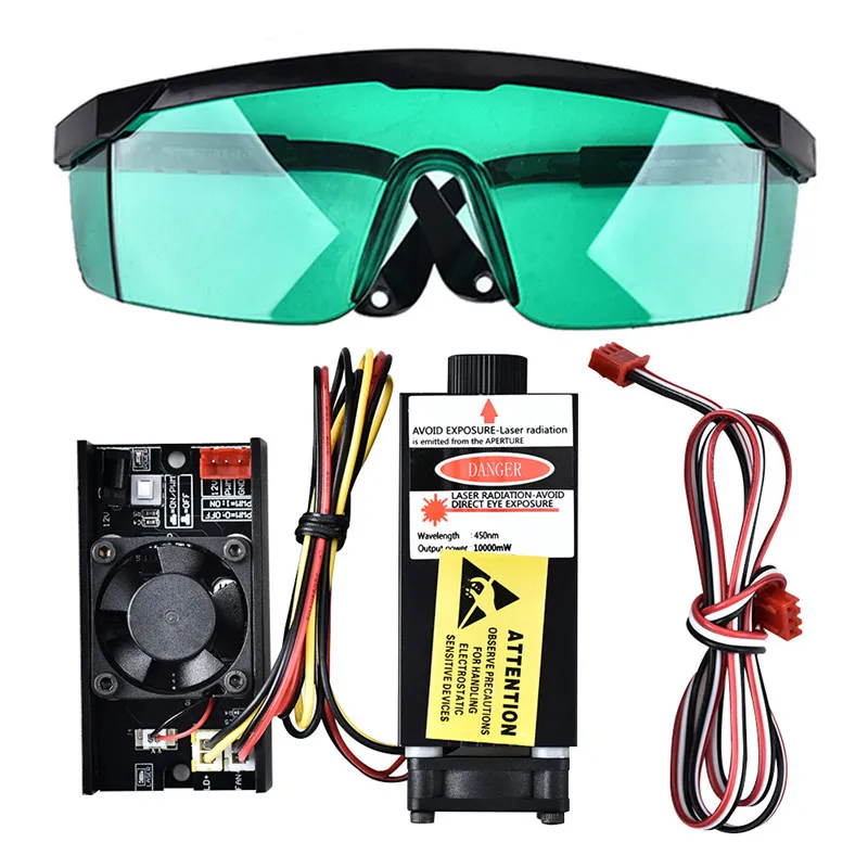 10W 445nm TTL PWM Control Blue Laser Module, DC 12V Focal Adjustable Laser Head 100-240V Laser Head Engraving Module goggles
10W 445nm TTL PWM Control Blue Laser Module, DC 12V Focal Adjustable Laser Head 100-240V Laser Head Engraving Module goggles