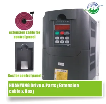 

HUANYANG HY Series VFD Drive 5.5KW 220V 20A spindle inverter frequency converter &Optional parts (extension cable + box) SALES