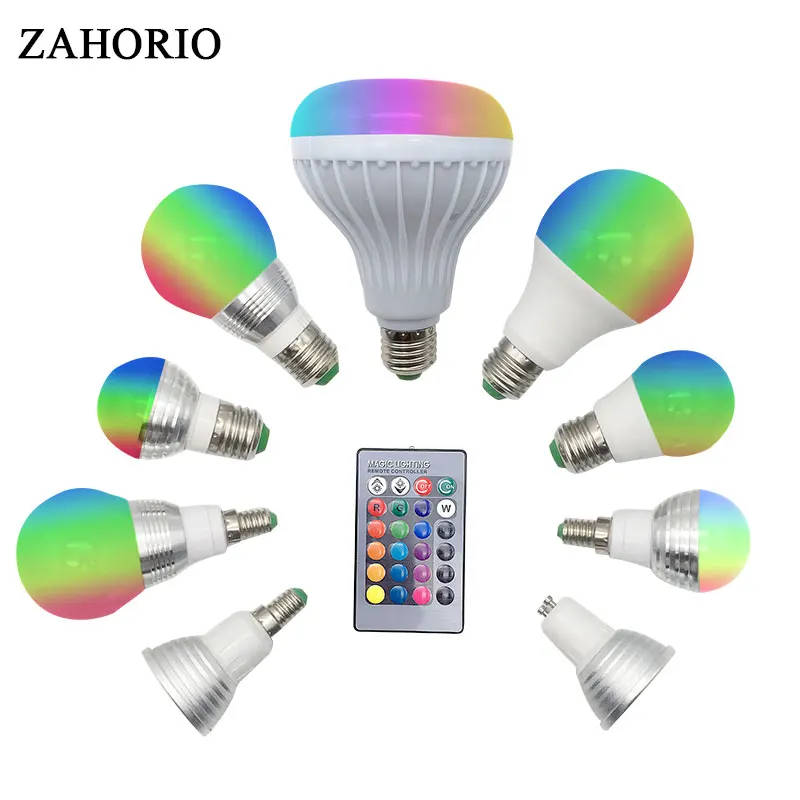 e27 led bulb E14 GU10 RGB LED Lamp 3W 5W 10W 12W LED Spotlight AC85-265V Stage Night Light Holiday lighting+IR Remote Controller
e27 led bulb E14 GU10 RGB LED Lamp 3W 5W 10W 12W LED Spotlight AC85-265V Stage Night Light Holiday lighting+IR Remote Controller