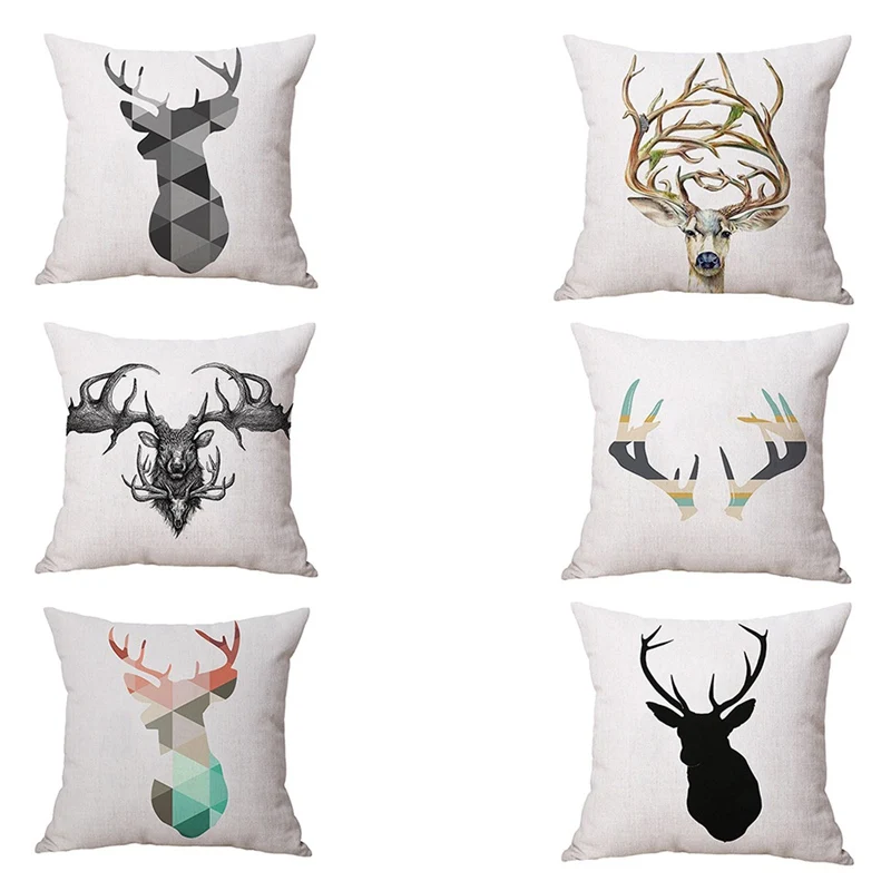 Modern Nordic Style Simple Wild Animal Elk Throw Pillow Case Cotton Linen Chair Sofa Car Home Decor Minimalist Cushion Covers
Modern Nordic Style Simple Wild Animal Elk Throw Pillow Case Cotton Linen Chair Sofa Car Home Decor Minimalist Cushion Covers