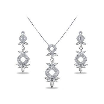 Kfvanfi Romantic White Gold Color Brass White CZ Stone Jewelry Sets Dangle Earrings Necklace Pendant Jewellery Sets For Women
Kfvanfi Romantic White Gold Color Brass White CZ Stone Jewelry Sets Dangle Earrings Necklace Pendant Jewellery Sets For Women