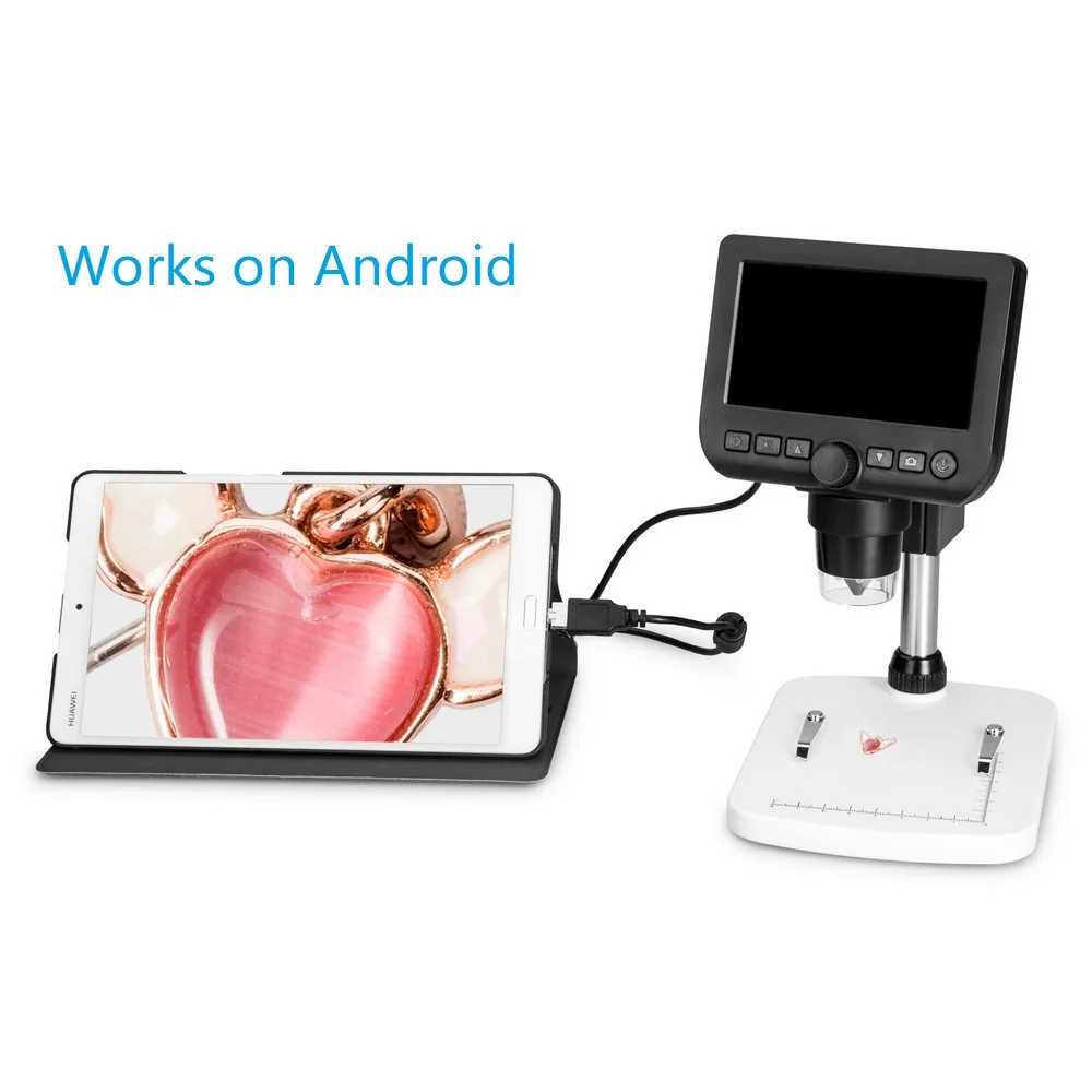 Digital Inspection Microscope 4.3" LCD 800X Magnicication Capture Magnifier with Stand and 8pcs LED Adjustable Light Source
Digital Inspection Microscope 4.3" LCD 800X Magnicication Capture Magnifier with Stand and 8pcs LED Adjustable Light Source