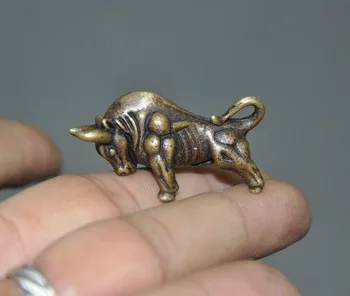 

Christmas China Feng Shui bronze Zodiac animal Ox Oxen Cow Cattle Bull Bovine Statue Halloween