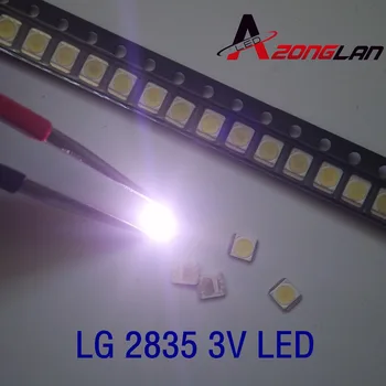 

500PCS FOR LG Original LED LCD TV Backlight Application LED 3528 2835 1210 Light Beads Cool white High Power 1W 3V 110LM