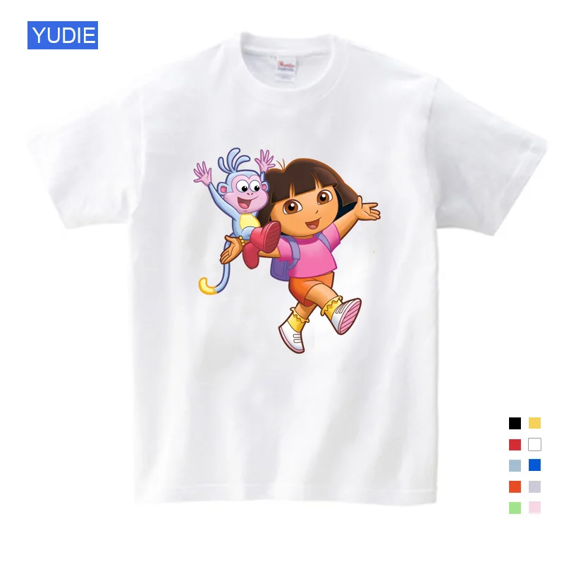 Girls / Kids / Baby / Children Pure Cotton Clothes Summer Funny T Shirts Kids White Comfort Child Dora The Explorer Tees YUDIE
Girls / Kids / Baby / Children Pure Cotton Clothes Summer Funny T Shirts Kids White Comfort Child Dora The Explorer Tees YUDIE