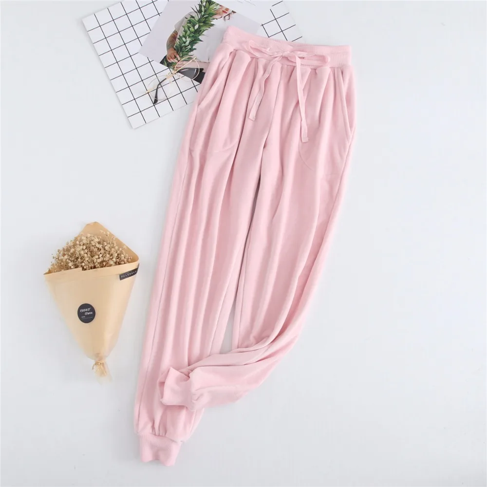 Новинка 2020 домашние штаны Fdfklak для женщин зимняя Фланелевая пижама брюки женские