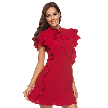 ZADORIN Sweet Bow Tie Slim Ruffle Summer Dress Women Black Red Mini Casual Party Beach Dress Vintage Dress robe femme ete 2019
ZADORIN Sweet Bow Tie Slim Ruffle Summer Dress Women Black Red Mini Casual Party Beach Dress Vintage Dress robe femme ete 2019