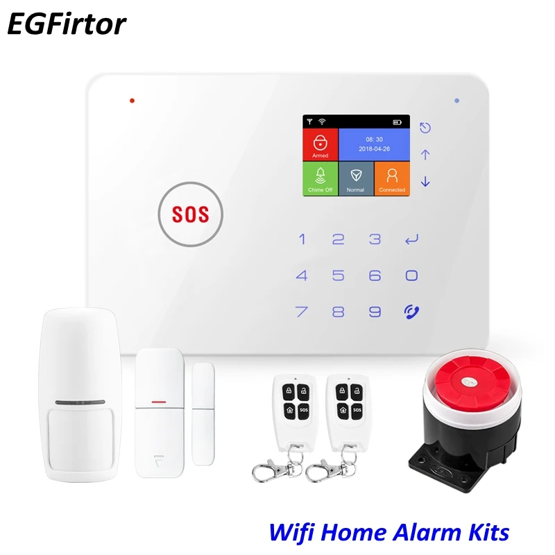 2.4 Inch TFT Screen WIFI GSM Home Burglar Alarm Kits Wireless Security Alarm System Motion Detector APP Control
2.4 Inch TFT Screen WIFI GSM Home Burglar Alarm Kits Wireless Security Alarm System Motion Detector APP Control