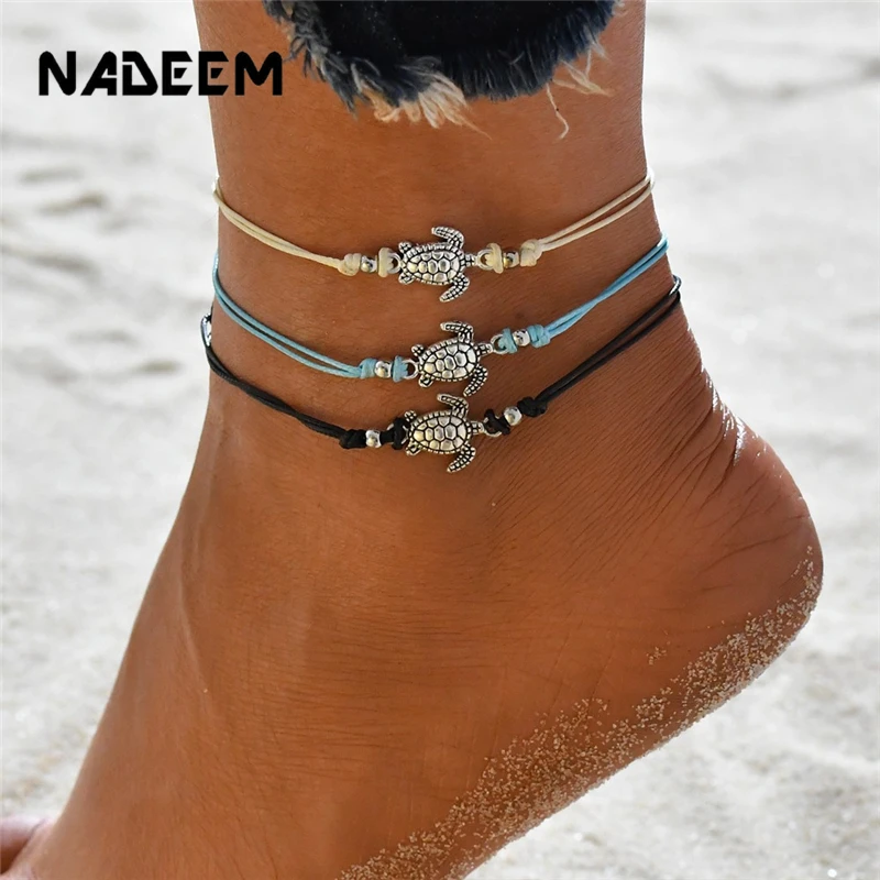 Vintage Boho Multi Layer Hamade Rope Anklets Bracelet For Women Turtle Charm Pendent Anklet Cotton Leg Chain Foot Party Jewelry
Vintage Boho Multi Layer Hamade Rope Anklets Bracelet For Women Turtle Charm Pendent Anklet Cotton Leg Chain Foot Party Jewelry
