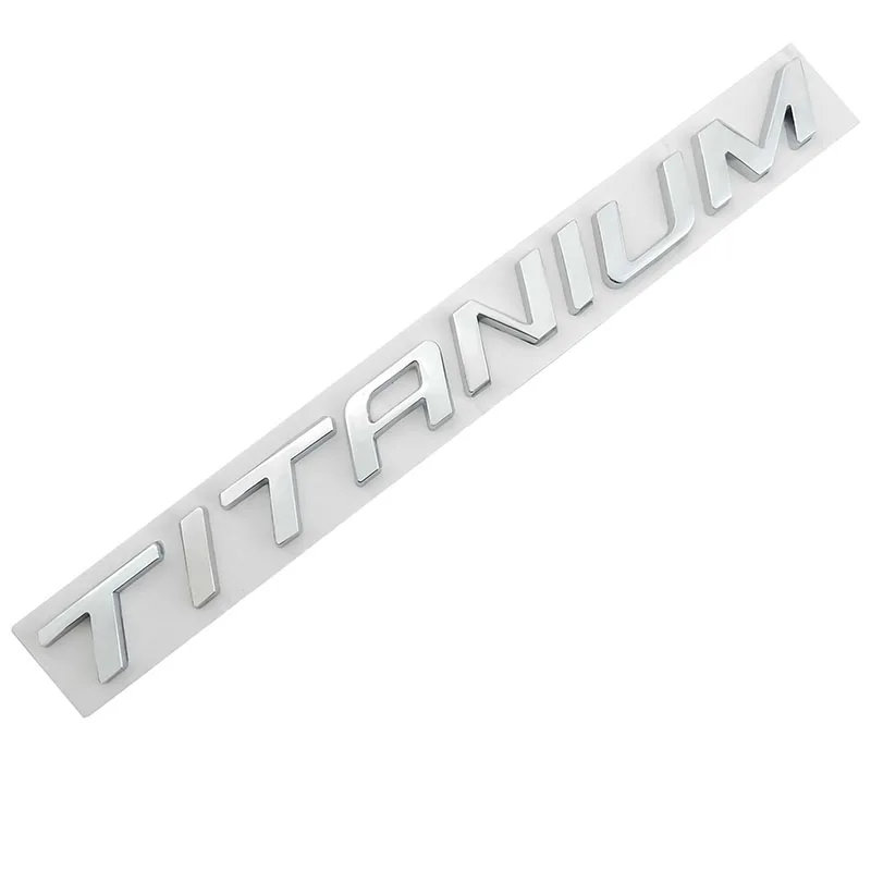 Chrome Alloy Letter TITANIUM Car Sticker S V6 Auto Rear Decal For Ford EDGE