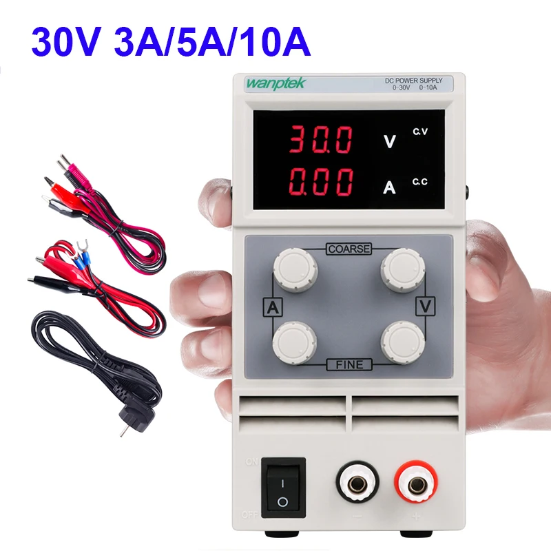 Power Supply 30v 10A 5A 3A Switching Laboratory Power Supplies Adjustable Source 3010D 30 V Unit input Support 220V 110V
Power Supply 30v 10A 5A 3A Switching Laboratory Power Supplies Adjustable Source 3010D 30 V Unit input Support 220V 110V