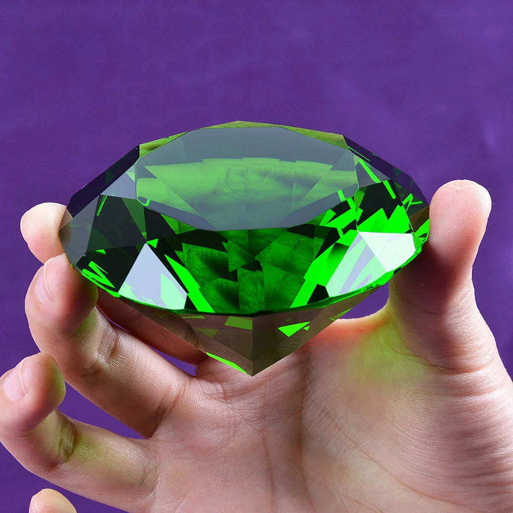 Ship From USA 80mm Green Crystal Diamond Paperweight Home Wedding Decoration Crystal Diamond Girlfriend Gift Diamond Crystal
Ship From USA 80mm Green Crystal Diamond Paperweight Home Wedding Decoration Crystal Diamond Girlfriend Gift Diamond Crystal