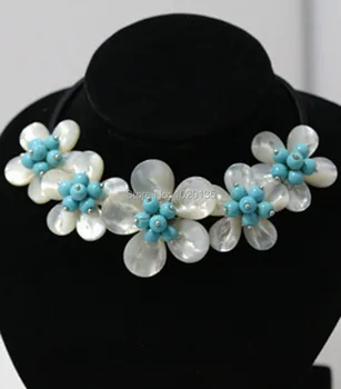 white shell flower turquois round necklace 18inch wholesale beads nature gift discount FPPJ
white shell flower turquois round necklace 18inch wholesale beads nature gift discount FPPJ