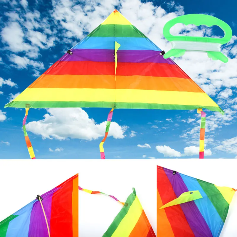 Colorful Rainbow Kite Long Tail Polyester Outdoor Kites Flying Toys For Children Kids Stunt Surf Kite With Control Bar and Line
Colorful Rainbow Kite Long Tail Polyester Outdoor Kites Flying Toys For Children Kids Stunt Surf Kite With Control Bar and Line