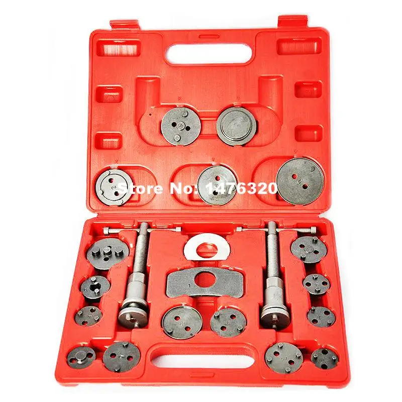 21PCS Disc Brake Rewind Pad Piston Caliper Compressor Tool Brake Wind Back Removal Kit AT2112
21PCS Disc Brake Rewind Pad Piston Caliper Compressor Tool Brake Wind Back Removal Kit AT2112