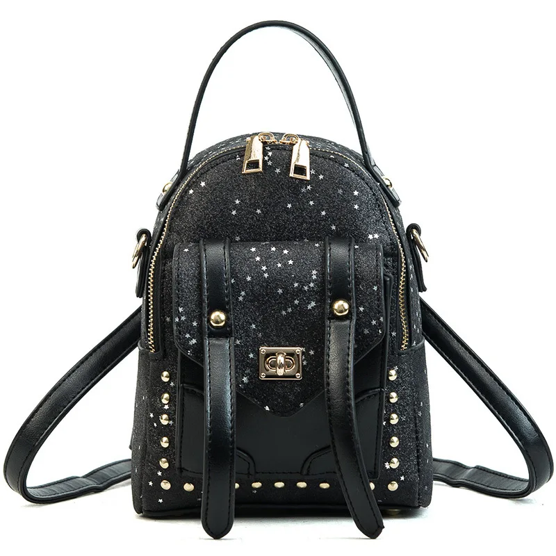 2018 new female sequins student bag Korean version large-capacity travel bag pu style wild rivet models backpack
2018 new female sequins student bag Korean version large-capacity travel bag pu style wild rivet models backpack